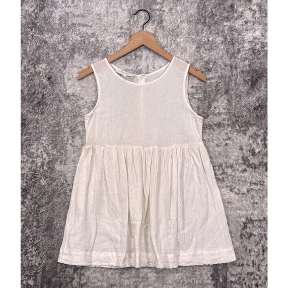 THE GREAT Top Small Womens White Lightweight Sheer Baby Doll Sleeveless - Picture 1 of 7